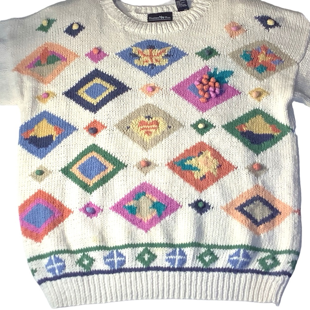 🛍️3/$25 BUNDLE Vintage Embroidered Knit Hunters Run Sweater Women’s Medium - Picture 14 of 15
